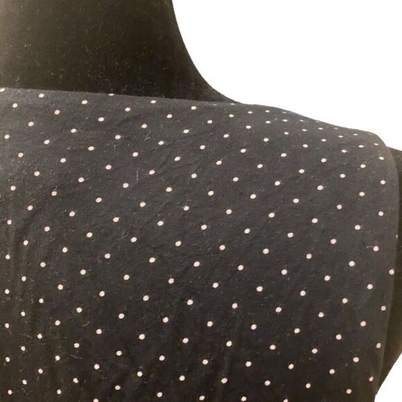 LOFT Black Polka Dot Sleeveless Wrap Dress Size L - Picture 8 of 11